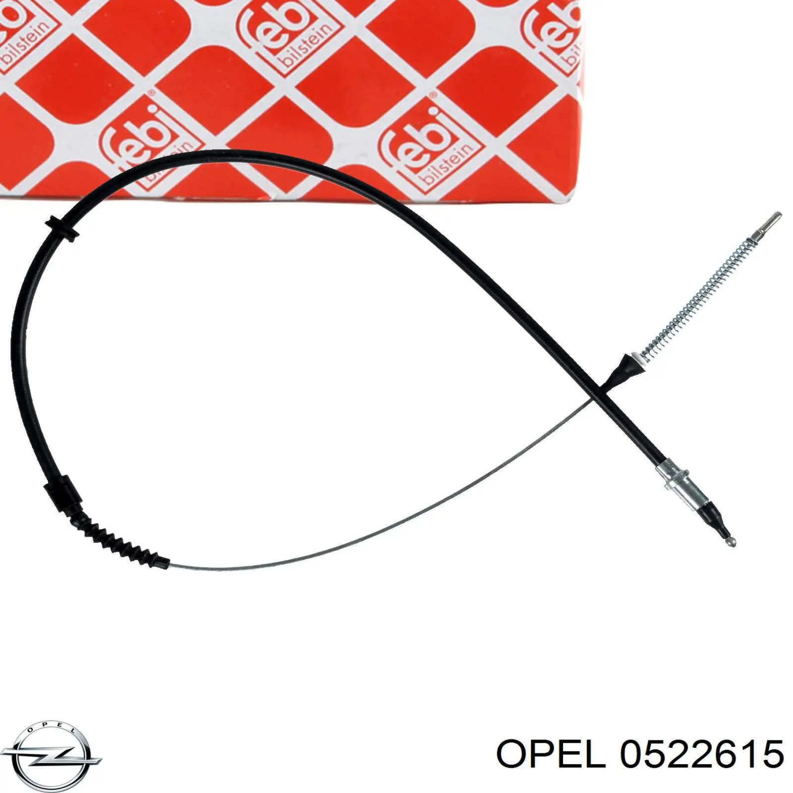 0522615 Opel cable de freno de mano trasero izquierdo