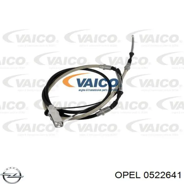 0522641 Opel cable de freno de mano trasero derecho/izquierdo