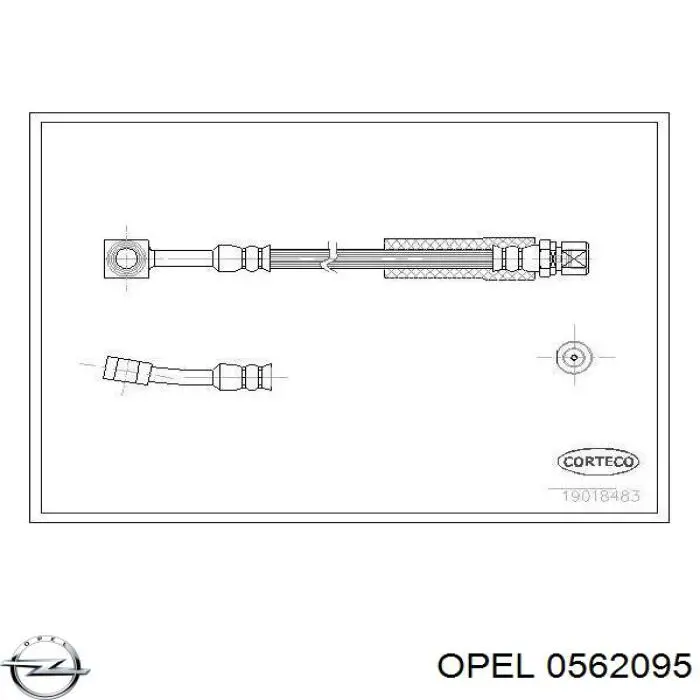 0562095 Opel latiguillo de freno delantero