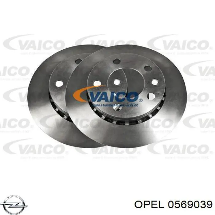 0569039 Opel freno de disco delantero