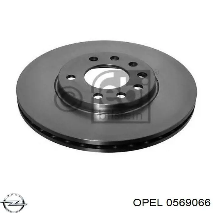 0569066 Opel disco de freno delantero
