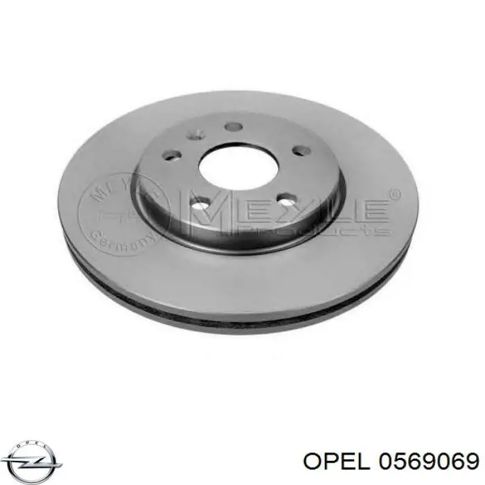 0569069 Opel freno de disco delantero