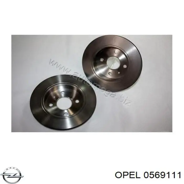 0569111 Opel disco de freno trasero