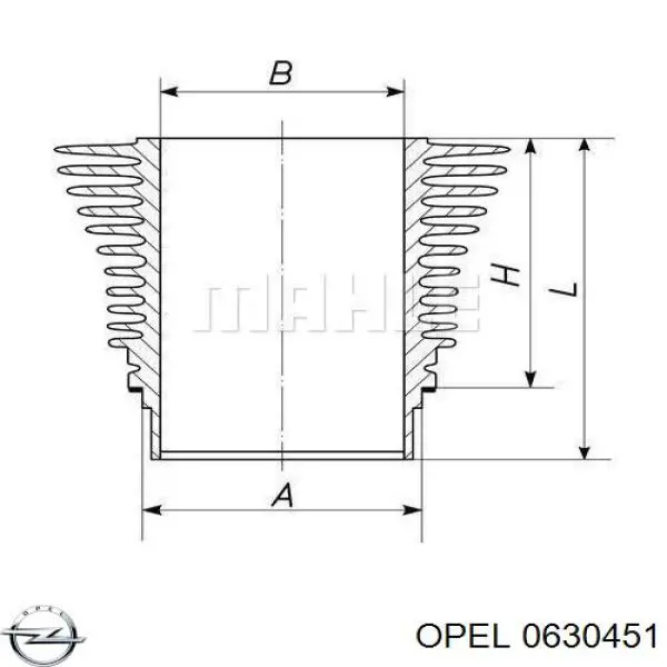 630451 Opel juego de aros de pistón para 1 cilindro, std