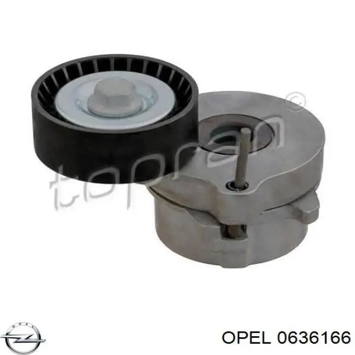 0636166 Opel tensor de correa poli v