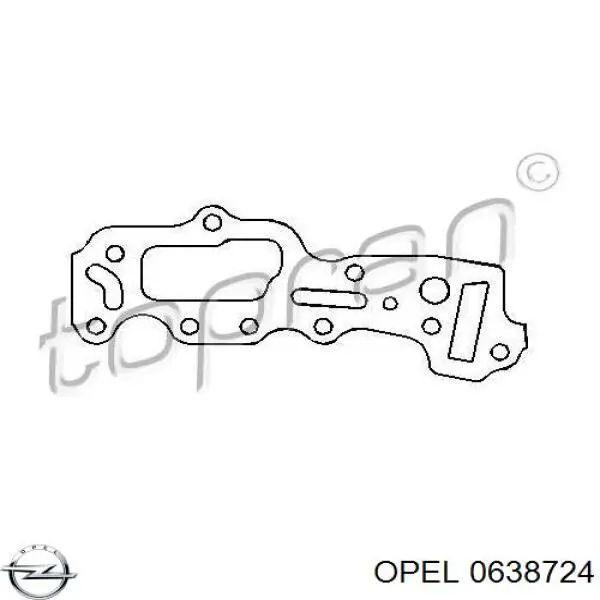 0638724 Opel junta, cárter de mando, derecha