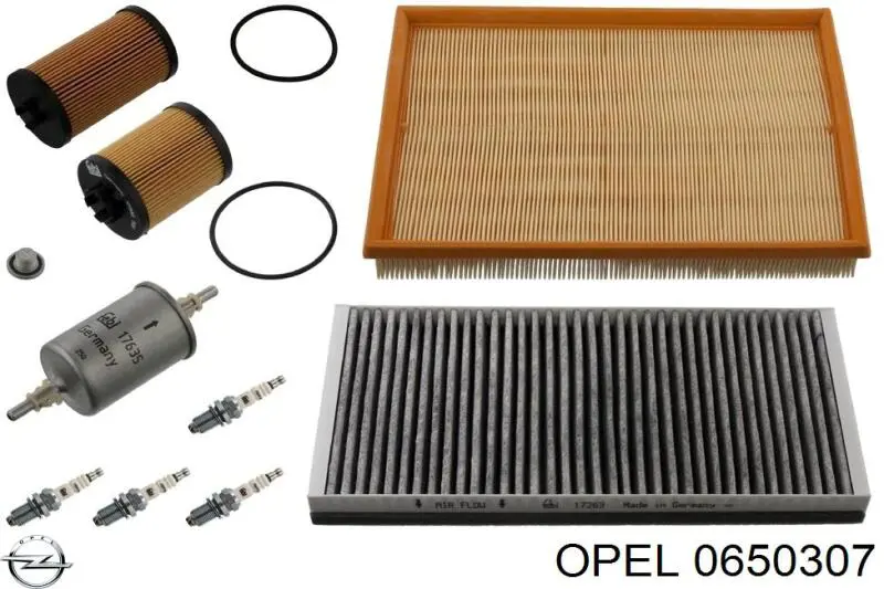 0650307 Opel filtro de aceite