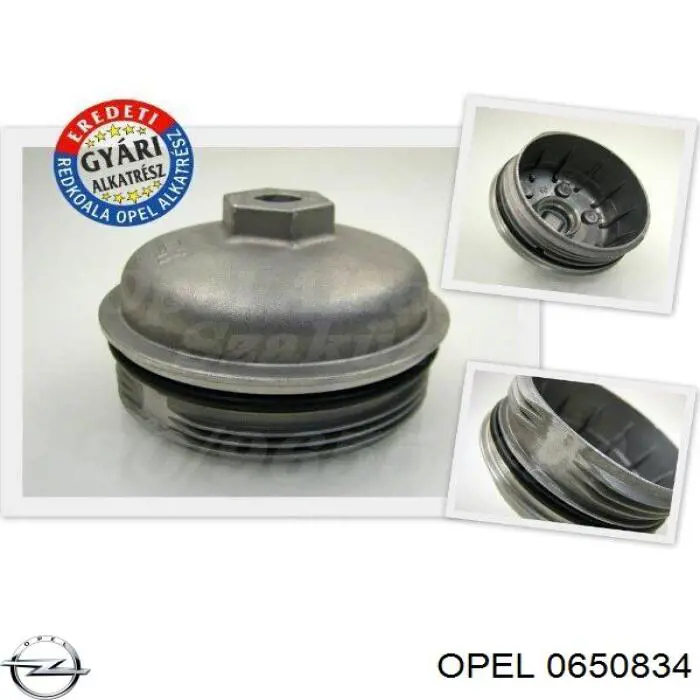 0650834 Opel tapa de filtro de aceite