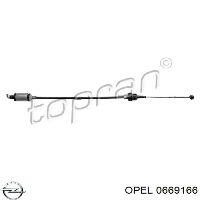 0669166 Opel cable de embrague