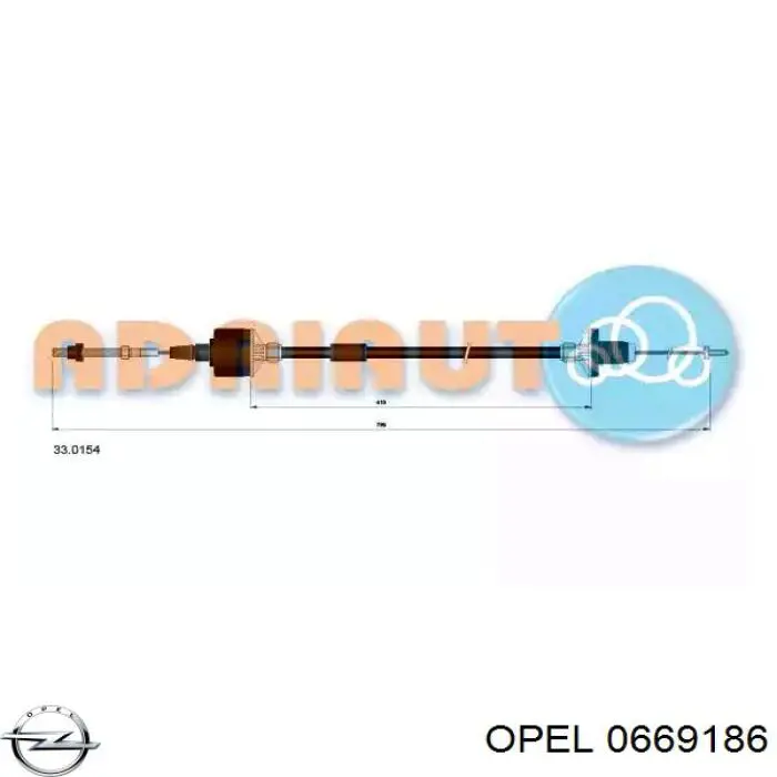 Cable de embrague 401010 Beca Cables
