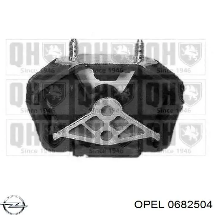 0682504 Opel soporte de motor trasero