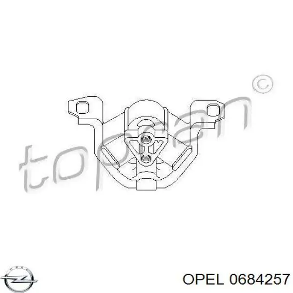 0684257 Opel soporte motor izquierdo