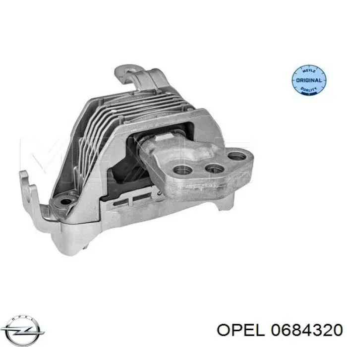 0684320 Opel soporte de motor derecho