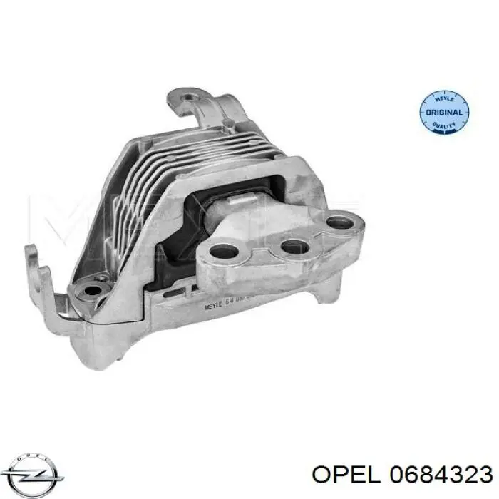 0684323 Opel soporte de motor derecho