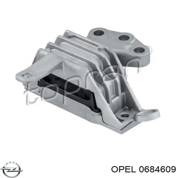 0684609 Opel soporte de motor derecho