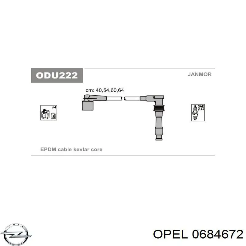 06 84 672 Opel soporte de motor derecho