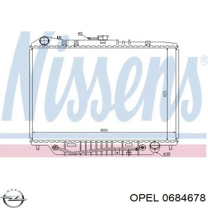 0684678 Opel soporte motor izquierdo