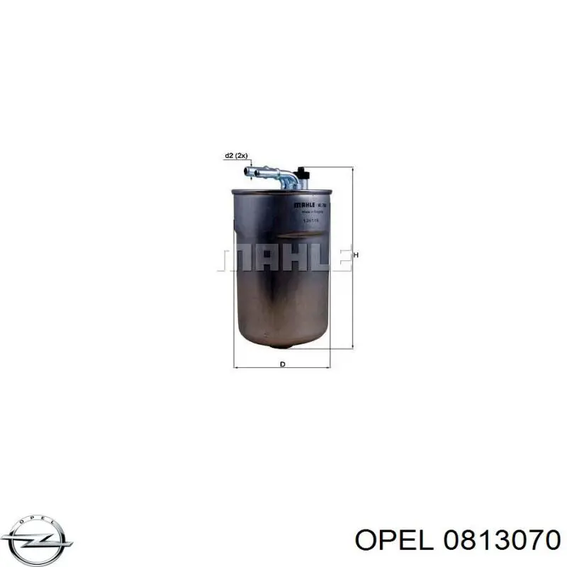 0813070 Opel filtro de combustible