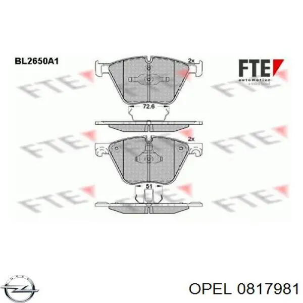 0817981 Opel kit de reparación, inyector
