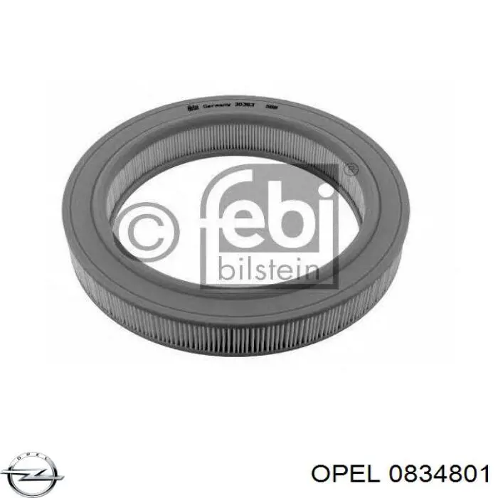 0834801 Opel filtro de aire