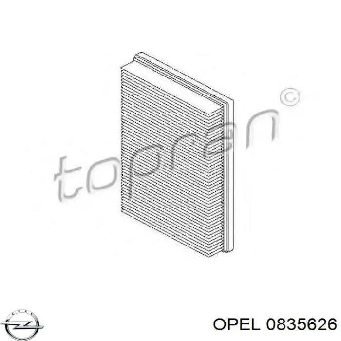 0835626 Opel filtro de aire