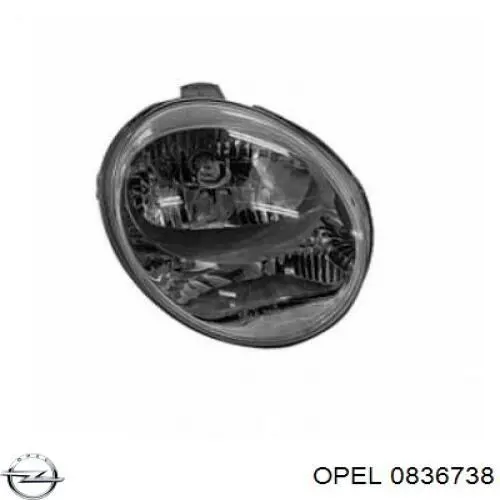 0836738 Opel tubo flexible de aspiración, salida del filtro de aire