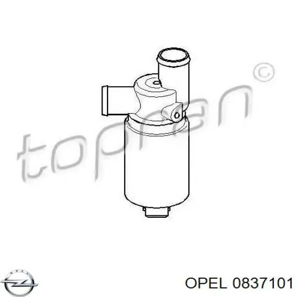 0837101 Opel válvula de mando de ralentí