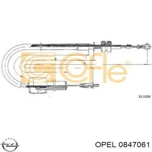 0847061 Opel silga de acelerador