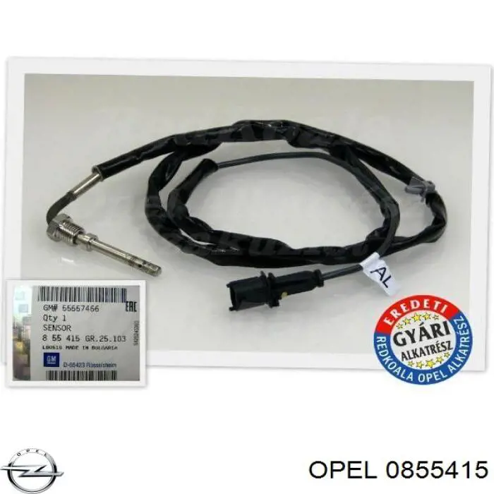 0855415 Opel sensor de temperatura, gas de escape, después de filtro hollín/partículas