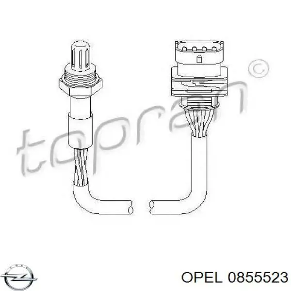 0855523 Opel sonda lambda sensor de oxigeno para catalizador