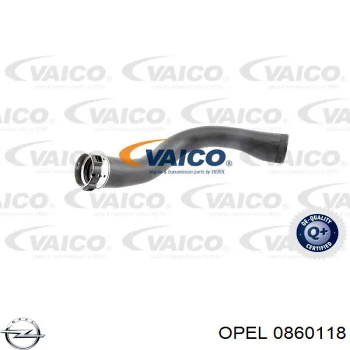0860118 Opel tubo flexible de aire de sobrealimentación izquierdo