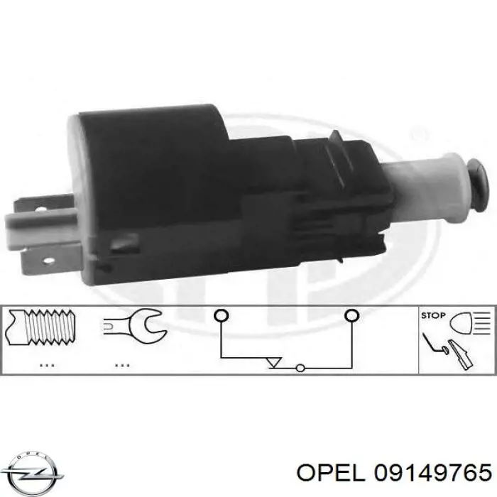 09149765 Opel interruptor luz de freno