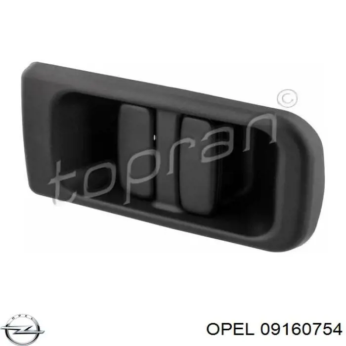 09160754 Opel manecilla de puerta corrediza exterior derecha