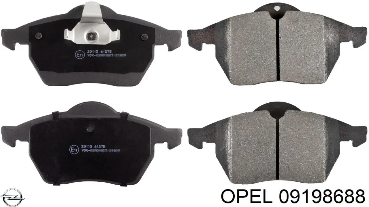 Pastillas freno delanteras Opel 09198688 precio, desde 24,61 EUR