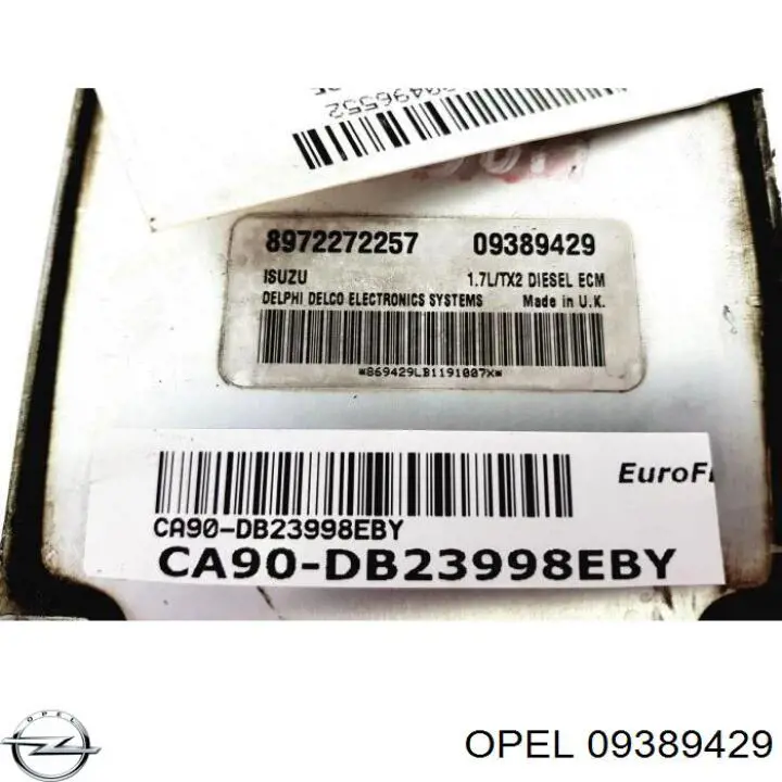 09389429 Opel Centralina Del Motor