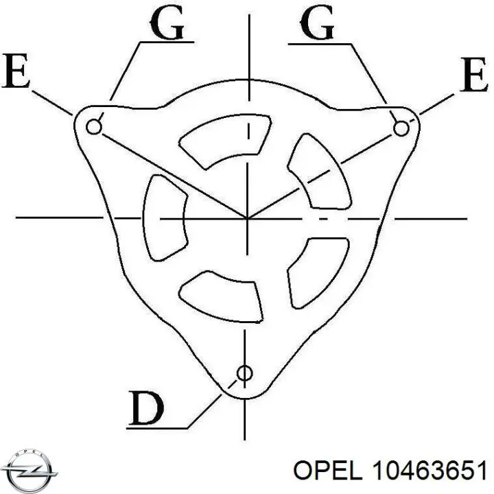 10463651 Opel alternador