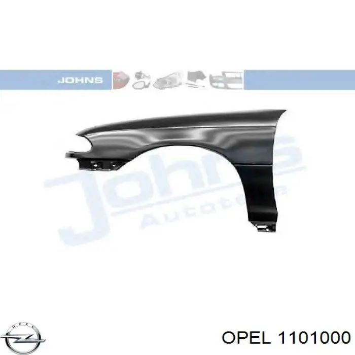 1101000 Opel guardabarros delantero izquierdo