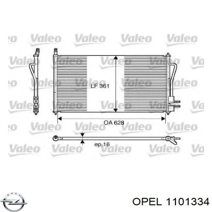 1101334 Opel guardabarros interior, aleta delantera, izquierdo