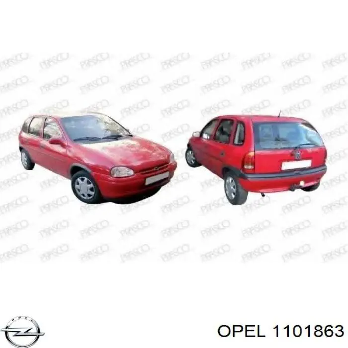 1101863 Opel ensanchamiento, guardabarros delantero derecho