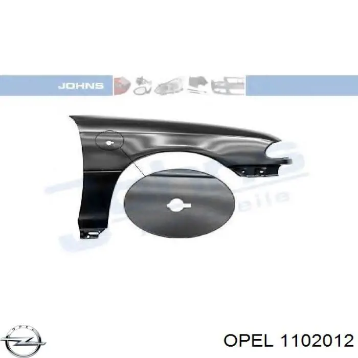Guardabarros delantero derecho para Opel Astra (53B)