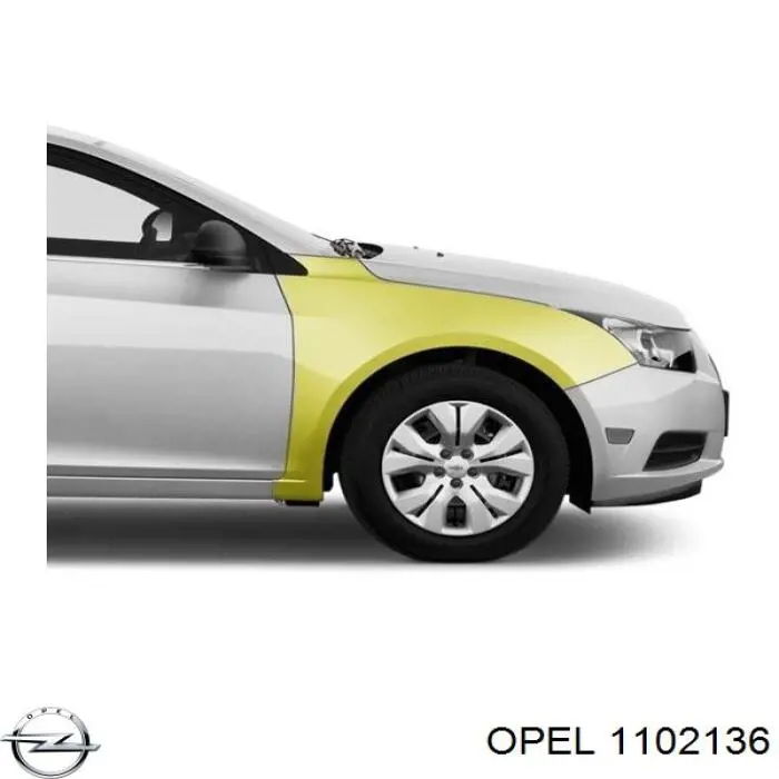 Guardabarros delantero derecho para Opel Corsa (73, 78, 79)