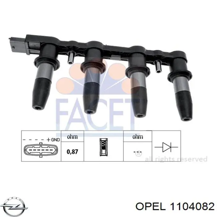 Bobina 1104082 Opel