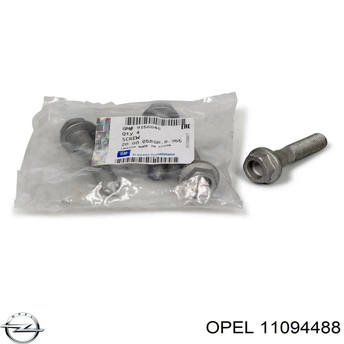 11094488 Opel tuerca, vástago de amortiguador
