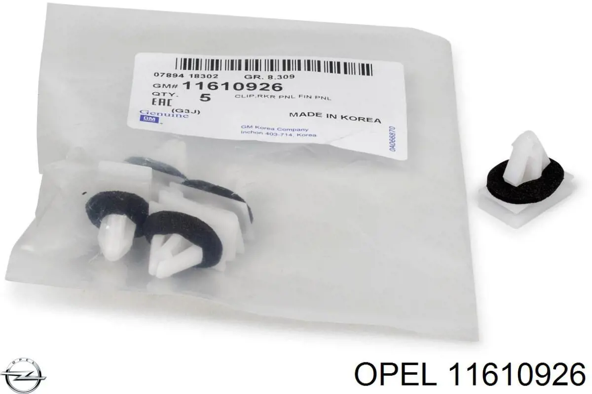 Comprar 11610926 Opel Clip de sujeción de moldura de estribo