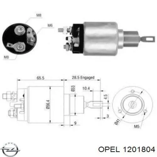 1201804 Opel interruptor magnético, estárter