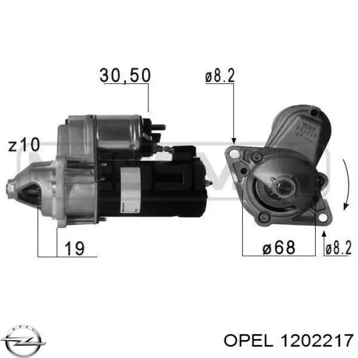 1202217 Opel motor de arranque