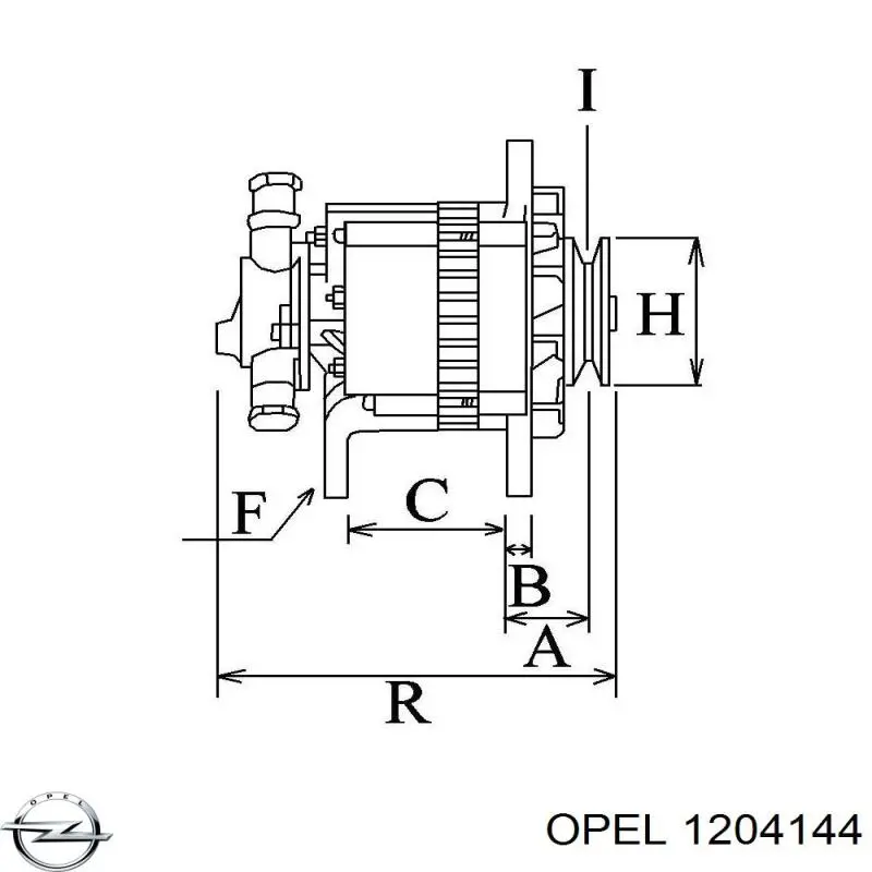 Alternador del motor Opel 1204144 precio, desde 162,23 EUR