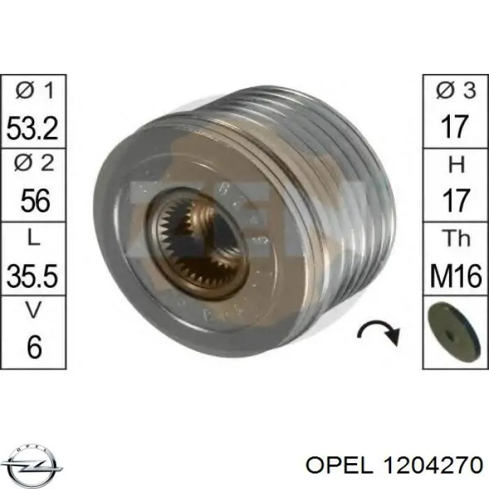 1204270 Opel regulador del alternador