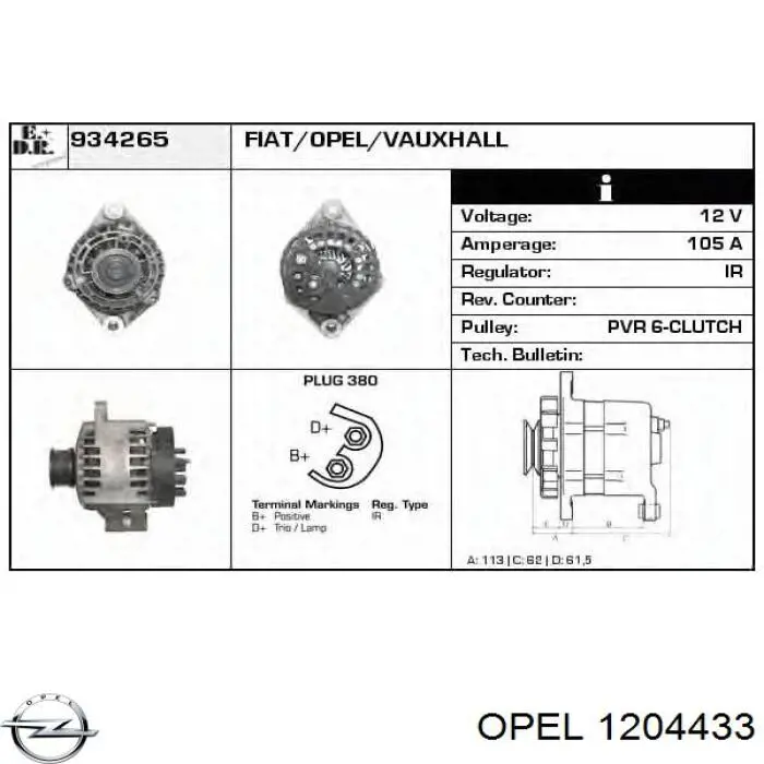 Comprar 1204433 Opel Dynamo