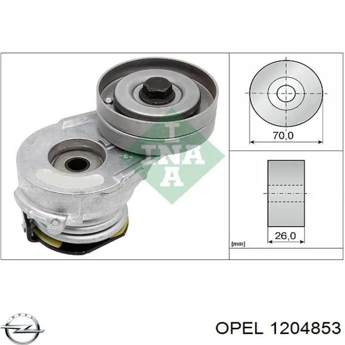 Tensor de la correa trapecial Opel 1204853 precio, desde 43,56 EUR